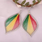 Feshionn IOBI Earrings Global Beauty Silk Thread String Art Drop Earrings In Three Colors
