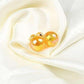 Feshionn IOBI Earrings Gold Marbled Bowling Pin Reversible Pearl Earrings - Nine Funky Colors to Choose!