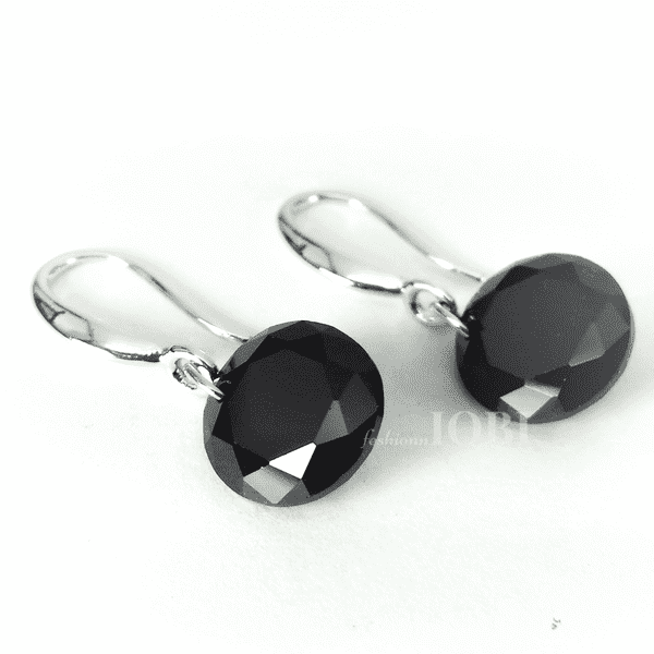 Feshionn IOBI Earrings Hematite Black / 10mm Naked IOBI Crystals Drill Earrings - The Exotic Collection by Feshionn IOBI
