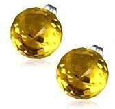 Feshionn IOBI Earrings Honey CLEARANCE - Disco Ball Faceted Crystal Stud Earrings - Eight Colors!