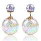 Feshionn IOBI Earrings Irridescent Marbled Bowling Pin Reversible Pearl Earrings - Nine Funky Colors to Choose!