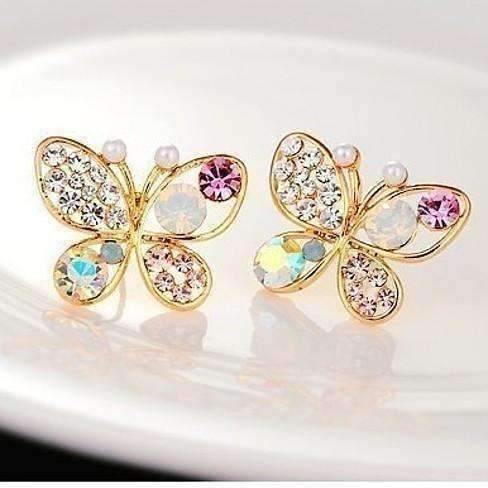 Feshionn IOBI Earrings Jeweled Confetti Butterfly Earrings