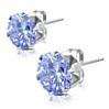Feshionn IOBI Earrings Lavender Mist Colorful Zirconia Diamonds Studs - Six Colors to Choose From!