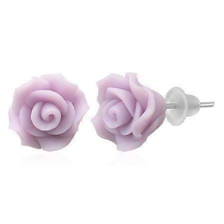 Feshionn IOBI Earrings Lilac Lilac Rose Stud Earrings