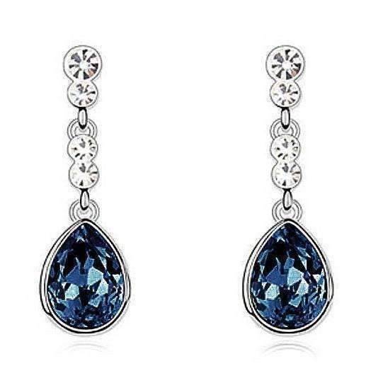 Feshionn IOBI Earrings Midnight Blue IOBI Crystals Dew Drop Earrings - Choose Your Color