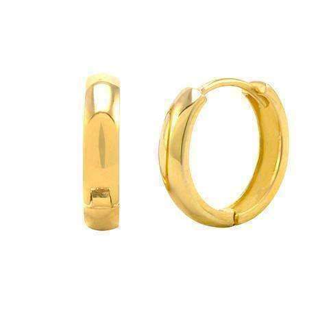 Feshionn IOBI Earrings "Minimalist" Polished Gold Huggie Hoop Earrings