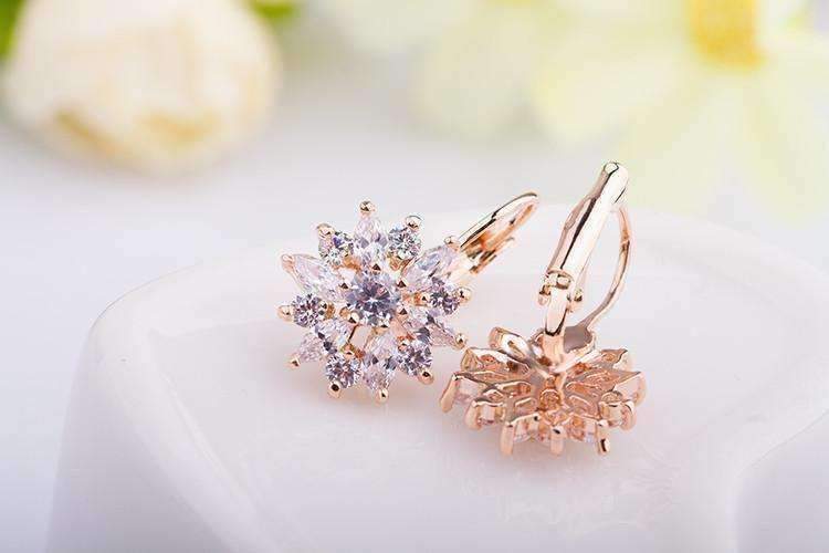 Feshionn IOBI Earrings ON SALE - Brilliant Austrian Crystal Flower Earrings