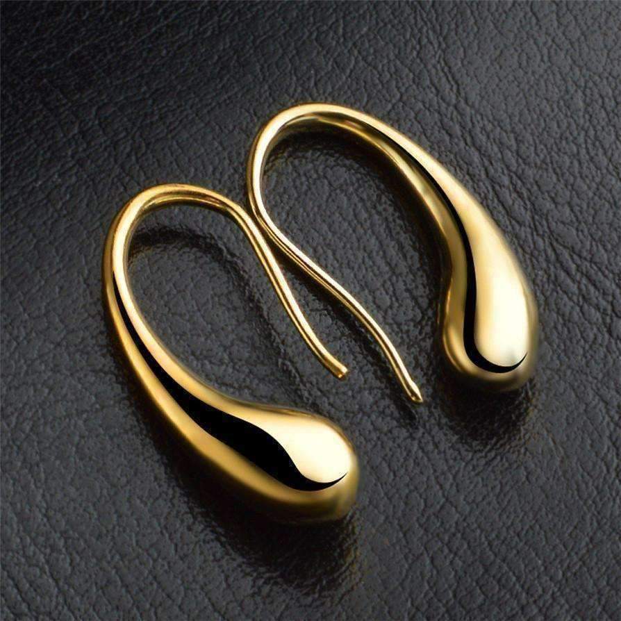 Feshionn IOBI Earrings ON SALE - Chic Tear Drop Silver or Gold Hook Earrings