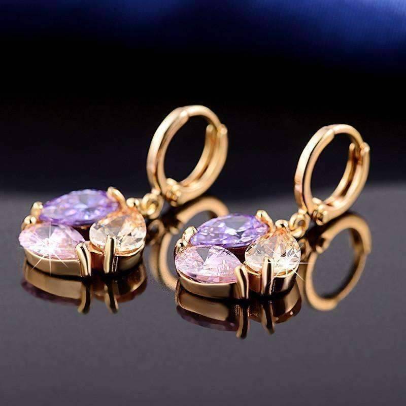 Feshionn IOBI Earrings ON SALE - Crystal Cluster Dangling Charm Earrings