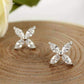Feshionn IOBI Earrings ON SALE - Four Petals Austrian Crystal Flower Stud Earrings