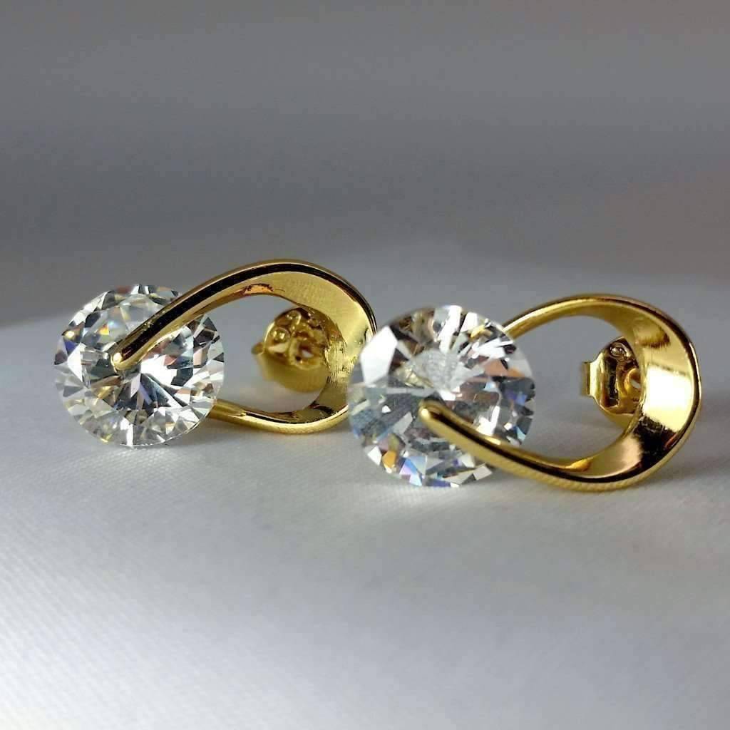 Feshionn IOBI Earrings ON SALE - Hugging IOBI Crystals Stud Earrings