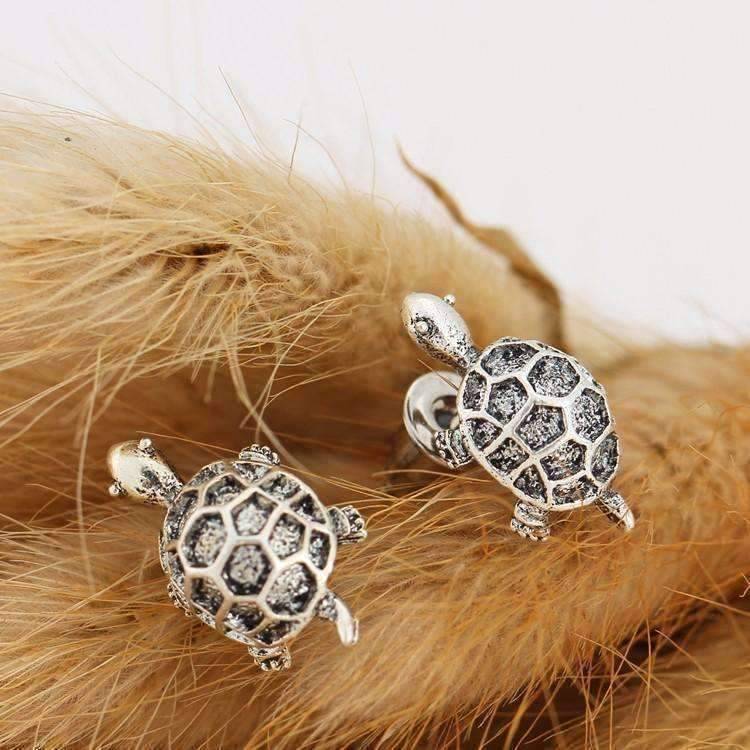 feshionn IOBI Earrings ON SALE - Silvery Shell Tortoise Stud Earrings