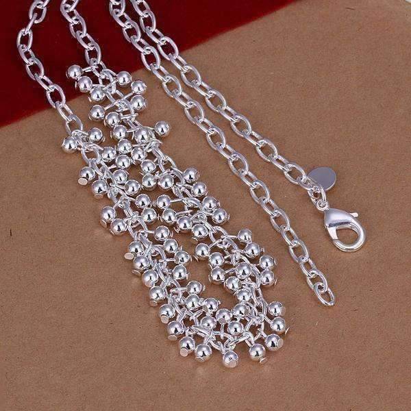 Feshionn IOBI Earrings ON SALE - Tiny Dangling Grape Beads Sterling Silver Necklace