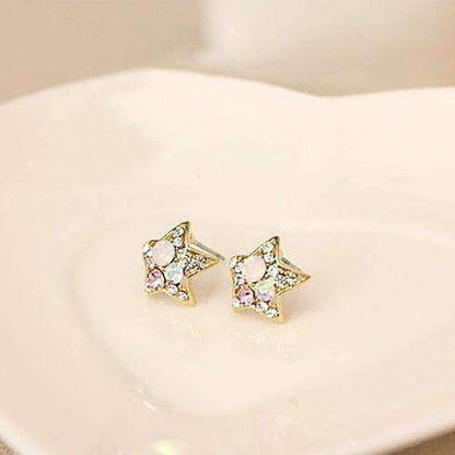 Feshionn IOBI Earrings Pink 18k Gold Plated Confetti Star Stud Earrings
