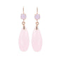 Feshionn IOBI Earrings Pink Fascinating Long Teardrop Bead and CZ Dangle Earrings ~ Six Colors to Choose!