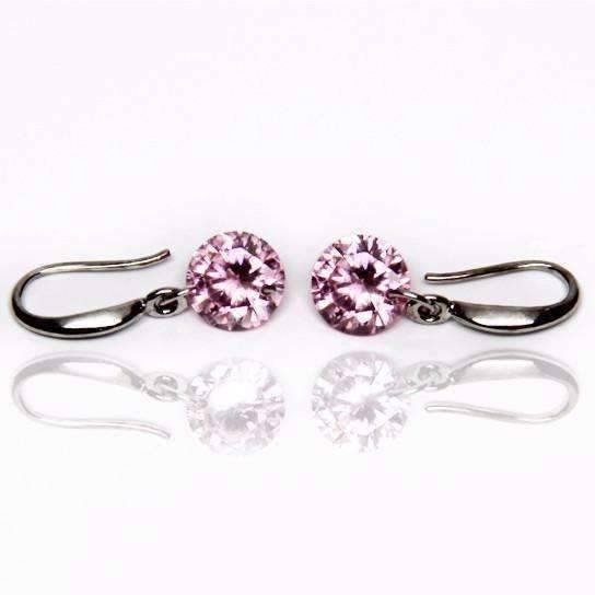 Feshionn IOBI Earrings Pink Quartz / 8mm Naked IOBI Crystals Drill Earrings - The Exotic Collection by Feshionn IOBI