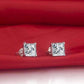 Feshionn IOBI Earrings Platinum / .40 Ct Tiara Princess Cut IOBI Cultured Diamond Solitaire Stud Earrings