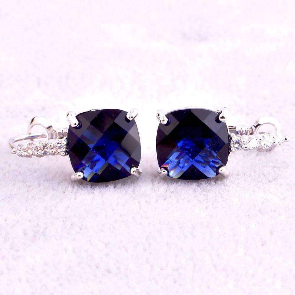 Feshionn IOBI Earrings Pure - IOBI Crystals Royal Blue Color Drop Earrings