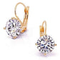 Feshionn IOBI Earrings Rose Gold Bold 7 CTW Solitaire Leverback Earrings in Yellow, Rose or White Gold