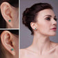 Feshionn IOBI Earrings Royal Green Princess Cut 0.6 CT Simulated Emerald Stud Earrings