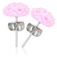 Feshionn IOBI Earrings Shimmering Dahlia Flower Stud Earrings in Three Fresh Colors