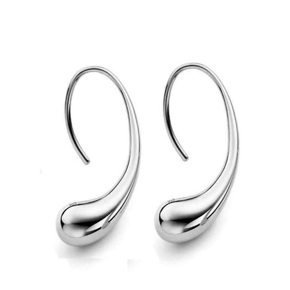 Feshionn IOBI Earrings Silver ON SALE - Chic Tear Drop Silver or Gold Hook Earrings