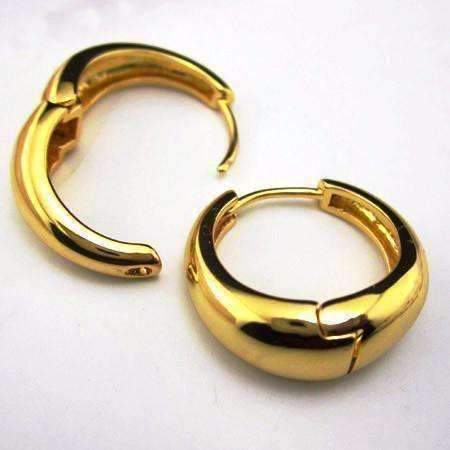 Feshionn IOBI Earrings Smooth Rounded Gold Huggie Hoop Earrings