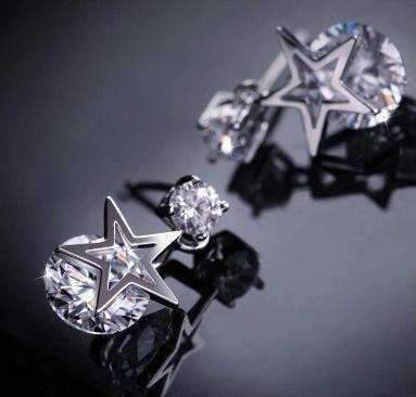 Feshionn IOBI Earrings Starlight IOBI Crystals Star Hugging Stud Earrings