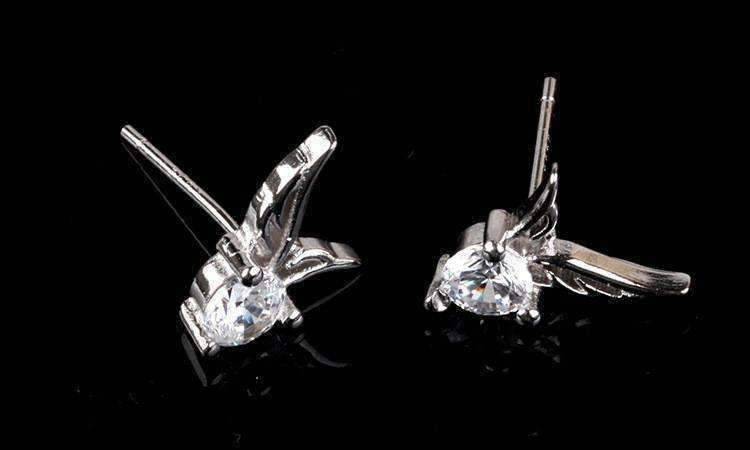 Feshionn IOBI Earrings Tiny Wings Austrian Crystal Stud Earrings