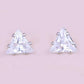 Feshionn IOBI Earrings Trinity Trillion Cut Austrian Crystal Triangle Stud Earrings