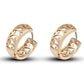 Feshionn IOBI Earrings Wave Pattern 18k Gold Filled Open Work Filigree Huggie Hoop Earrings