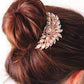 Feshionn IOBI Hair Jewelry Blossoming Pearl Flower and Crystal Gold Plated Hair Comb