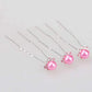 Feshionn IOBI Hair Jewelry Pink / 1 Small Pearl & Rhinestone Flower Hair Pins in 12 Elegant Colors