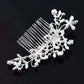 Feshionn IOBI Hair Jewelry Pretty Pearl Silver Plated Floral Crystal Hair Comb