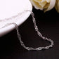 Feshionn IOBI Necklaces 18 inch Fine Singapore Link Chain Necklace in Three Colors