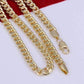 Feshionn IOBI Necklaces 18k Gold Plated Men's Cuban Curb Link Chain Necklace