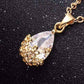 Feshionn IOBI Necklaces 18K Yellow Gold / Standard Infused Diamond Dust Necklace in Platinum or 18K Gold Plating