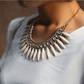 Feshionn IOBI Necklaces Bone Funky Glam Bright Boho Bead and Rhinestone Collar Necklace