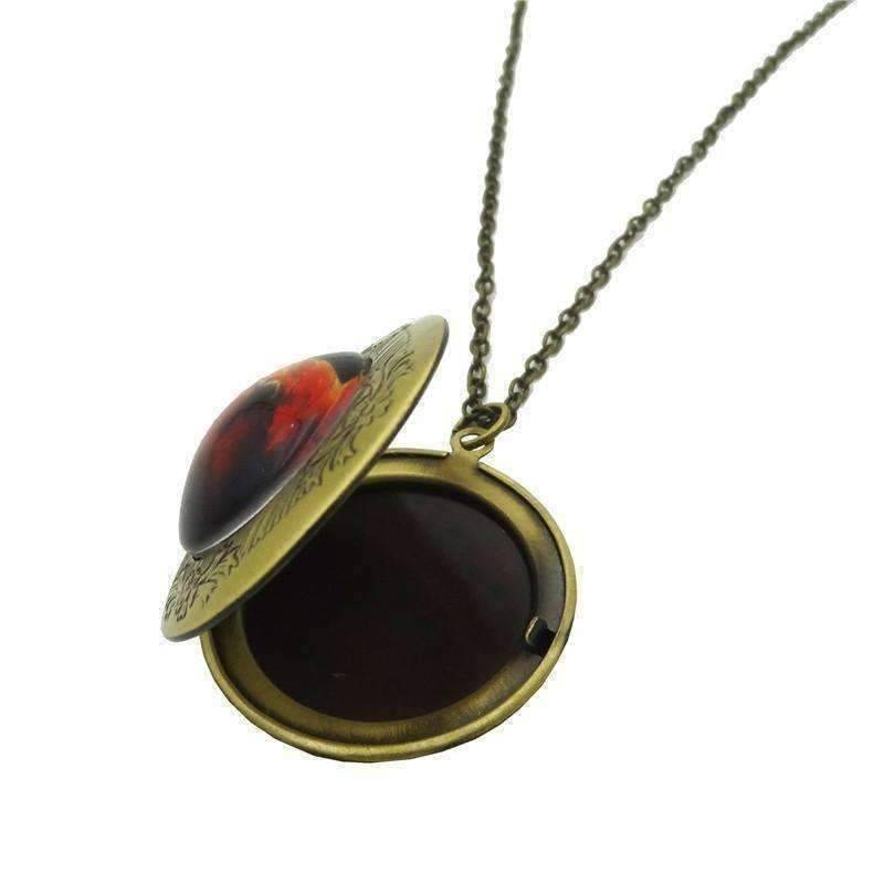 Feshionn IOBI Necklaces CLEARANCE - Butterfly Glass Cabochon Antique Locket Necklace