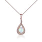 Feshionn IOBI Necklaces Divine Opal and Rose Gold Drop IOBI Precious Gems Necklace