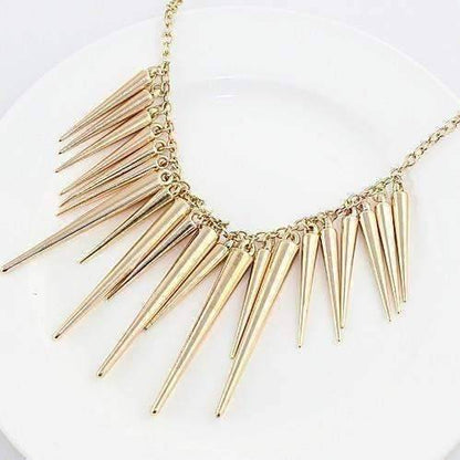 Feshionn IOBI Necklaces Gold Dangling Icicles Necklace in Gold or Silver