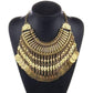Feshionn IOBI Necklaces Gold Noble Roman Dangling Coin Collar Necklace
