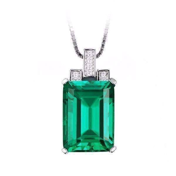 Heritage 9CT Emerald Cut Simulated Russian Emerald IOBI Precious Gems ...