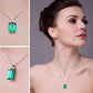 Feshionn IOBI Necklaces Heritage 9CT Emerald Cut Simulated Russian Emerald IOBI Precious Gems Pendant