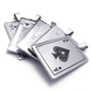 Feshionn IOBI Necklaces King of Hearts Casino Poker Playing Cards Stainless Steel Pendant Necklace ~ Your Choice