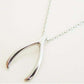 Feshionn IOBI Necklaces Make A Wish Sterling Silver Wishbone Necklace