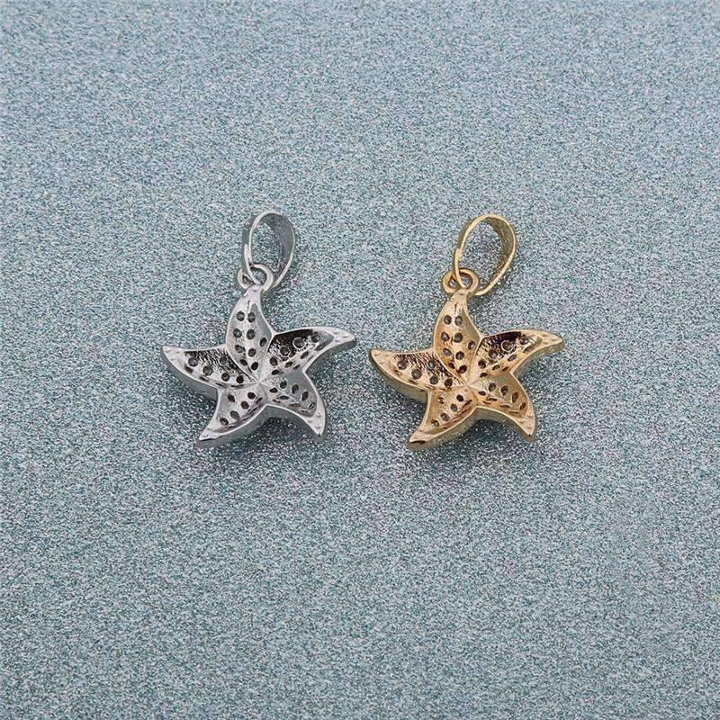 Feshionn IOBI Necklaces Mini Dancing Micro Pave Starfish Pendant Necklace