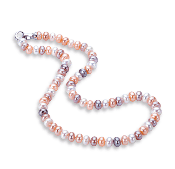 Feshionn IOBI Necklaces Multi-color Pastel Genuine Freshwater Pearl Necklace