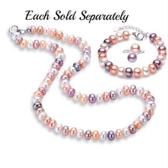 Feshionn IOBI Necklaces Multi-color Pastel Genuine Freshwater Pearl Necklace