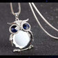 Feshionn IOBI Necklaces "Night Shades" Austrian Crystal Owl Cabochon Pendant Necklace ~ Three Colors to Choose!